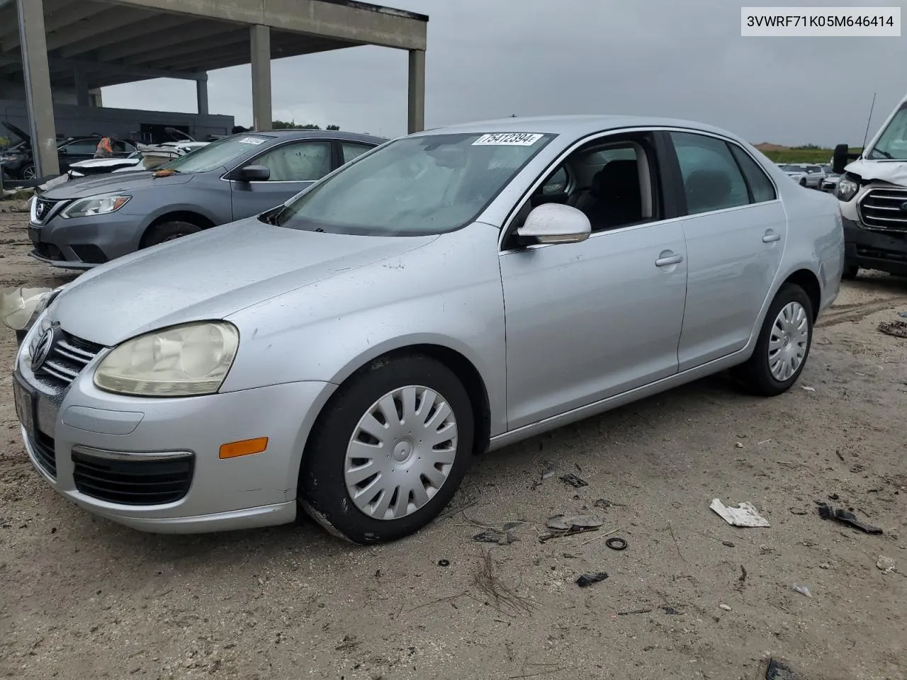 2005 Volkswagen New Jetta 2.5 VIN: 3VWRF71K05M646414 Lot: 75412394