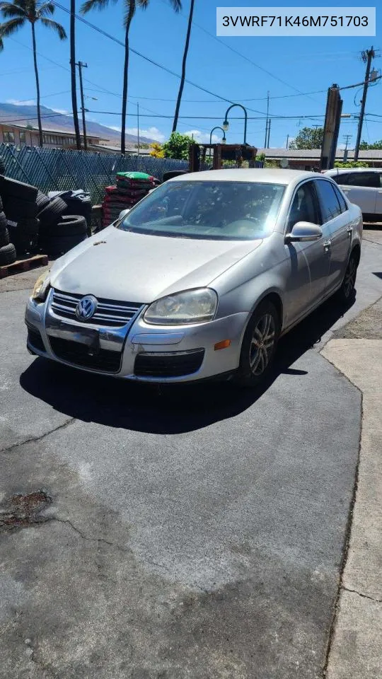 3VWRF71K46M751703 2006 Volkswagen Jetta 2.5