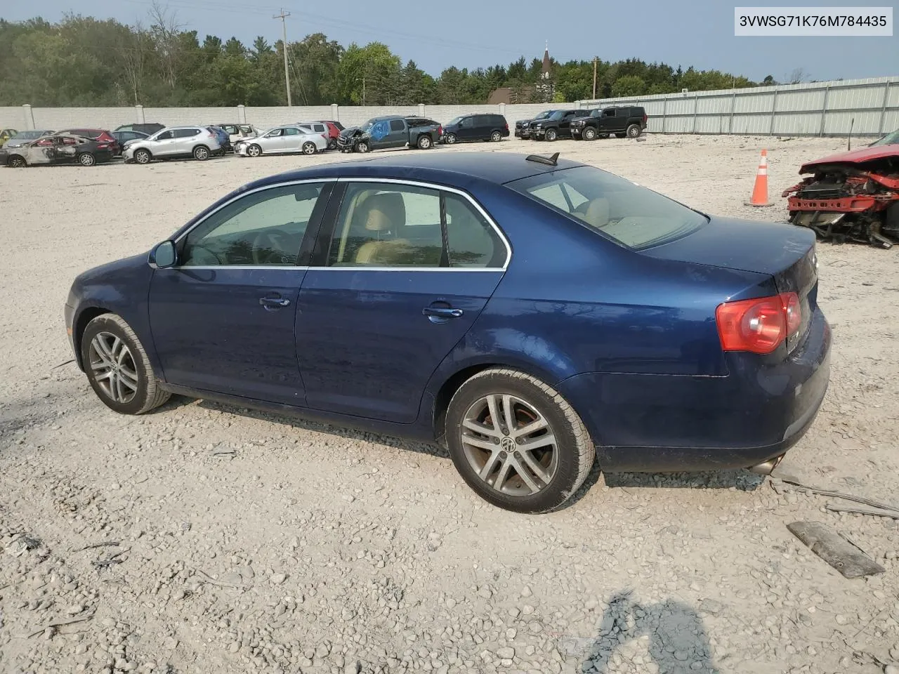 2006 Volkswagen Jetta 2.5 Option Package 1 VIN: 3VWSG71K76M784435 Lot: 70823984