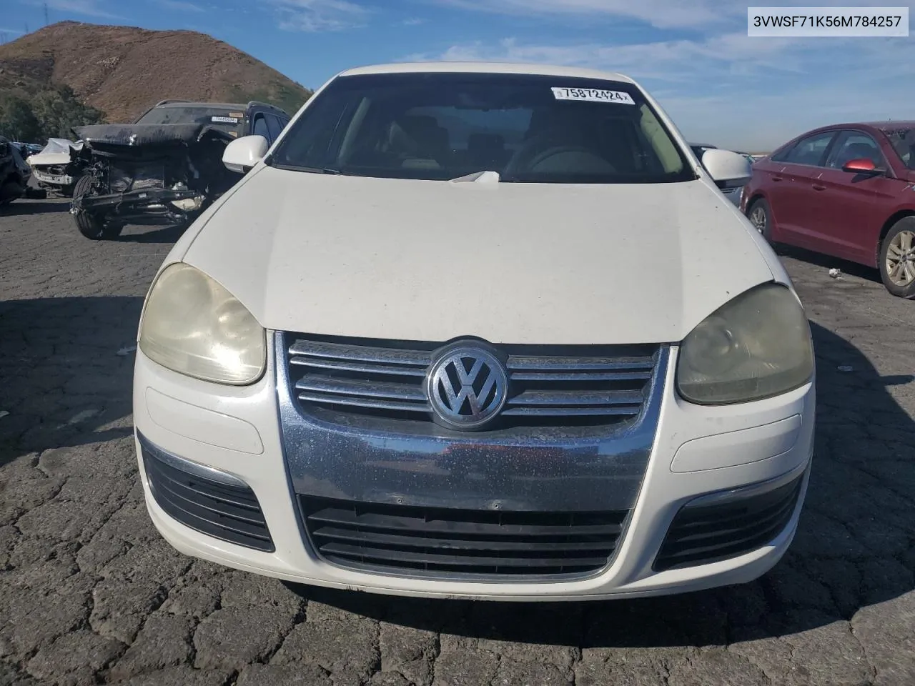 2006 Volkswagen Jetta 2.5 Option Package 1 VIN: 3VWSF71K56M784257 Lot: 75872424