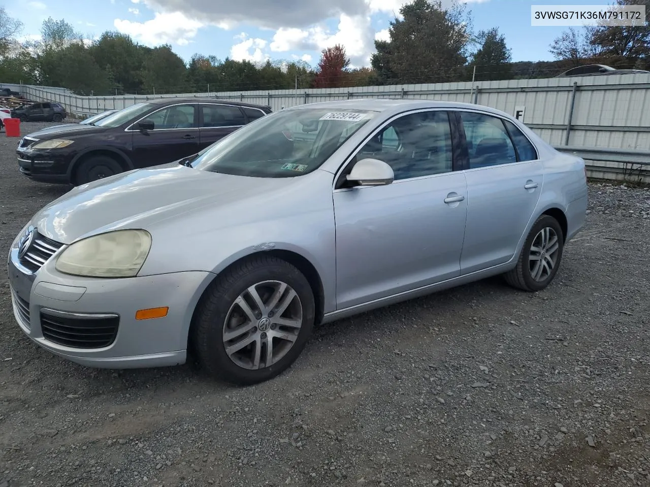 2006 Volkswagen Jetta 2.5 Option Package 1 VIN: 3VWSG71K36M791172 Lot: 76229744