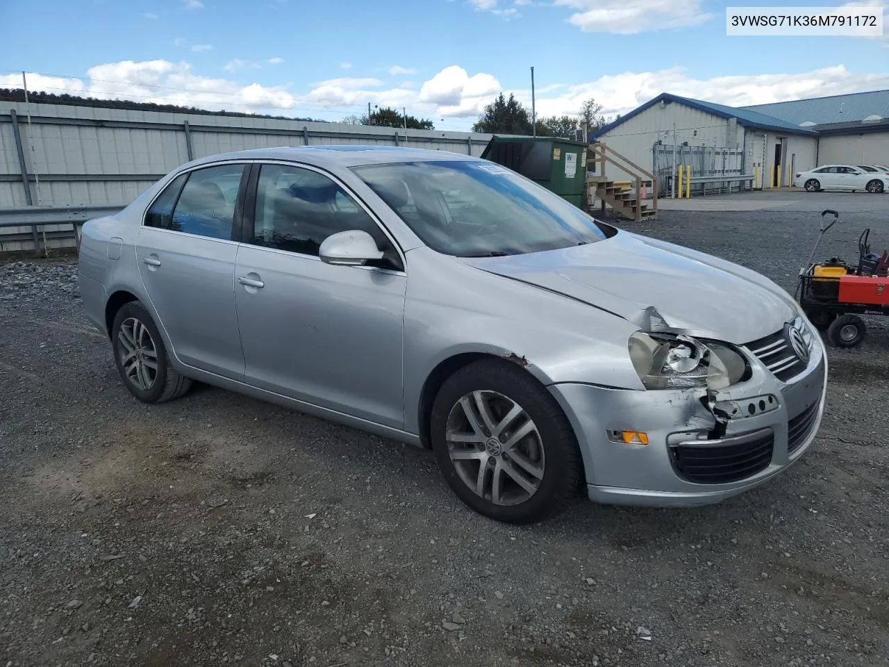 2006 Volkswagen Jetta 2.5 Option Package 1 VIN: 3VWSG71K36M791172 Lot: 76229744