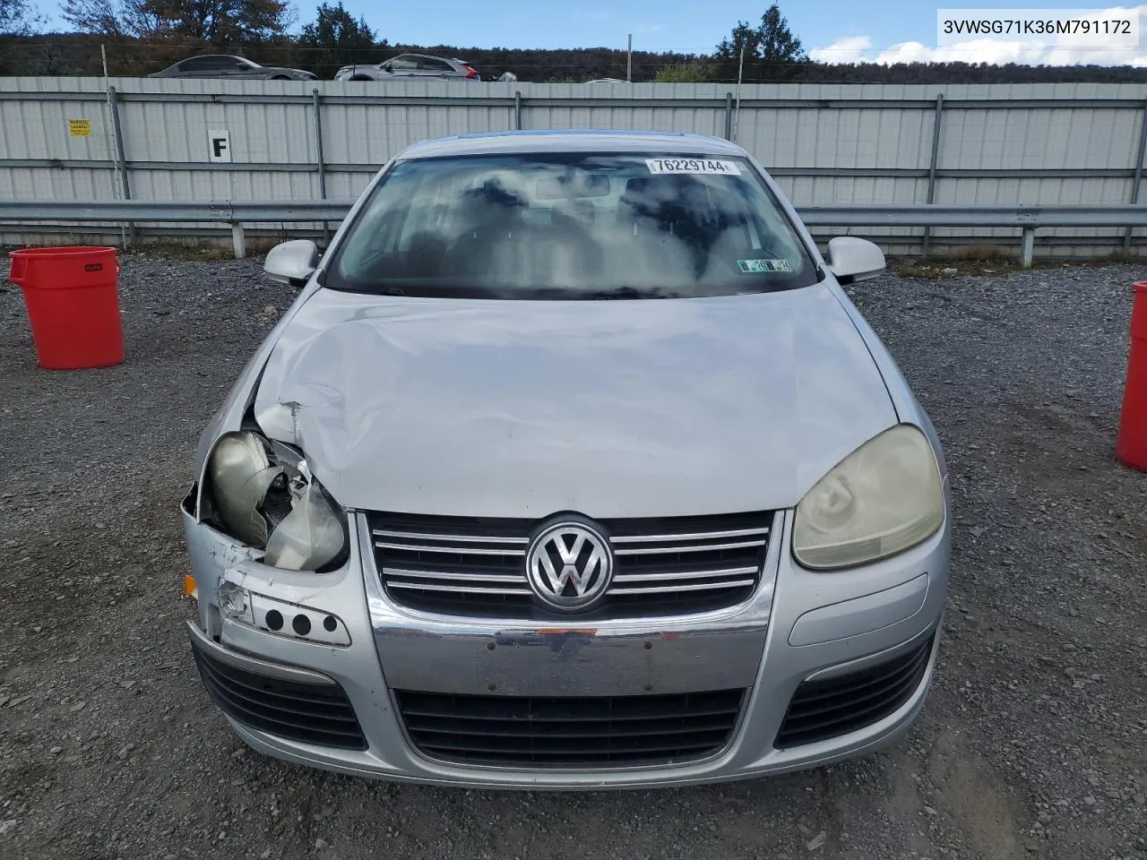 2006 Volkswagen Jetta 2.5 Option Package 1 VIN: 3VWSG71K36M791172 Lot: 76229744