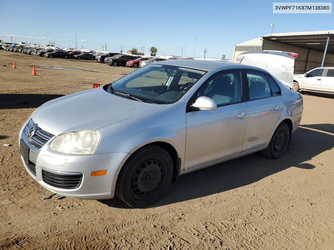 2007 Volkswagen Jetta 2.5 VIN: 3VWPF71K87M138380 Lot: 58275064