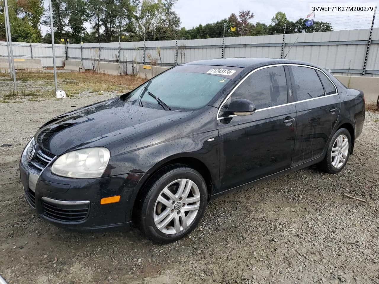 2007 Volkswagen Jetta Wolfsburg VIN: 3VWEF71K27M200279 Lot: 71243174