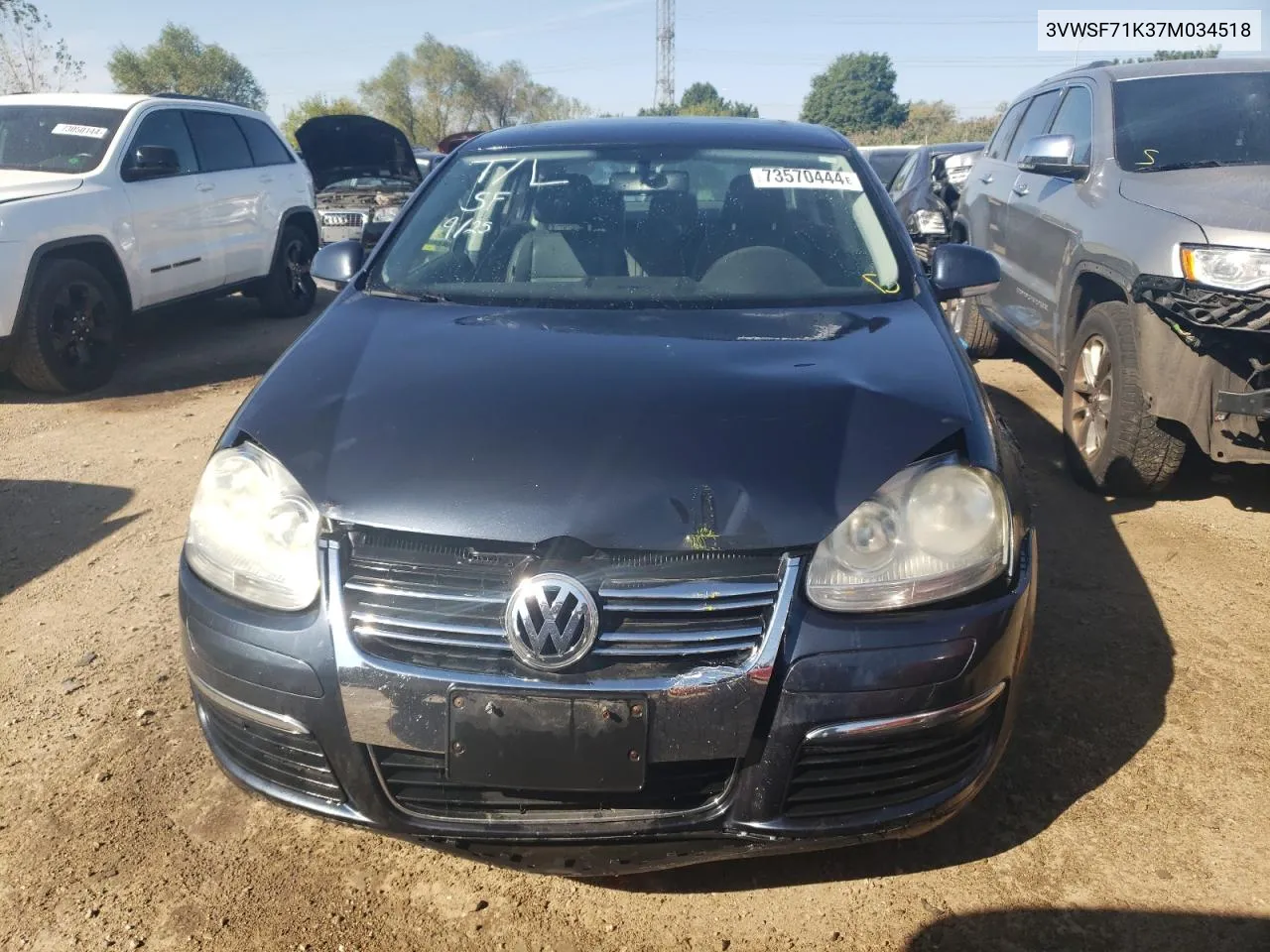 2007 Volkswagen Jetta 2.5 Option Package 1 VIN: 3VWSF71K37M034518 Lot: 73570444