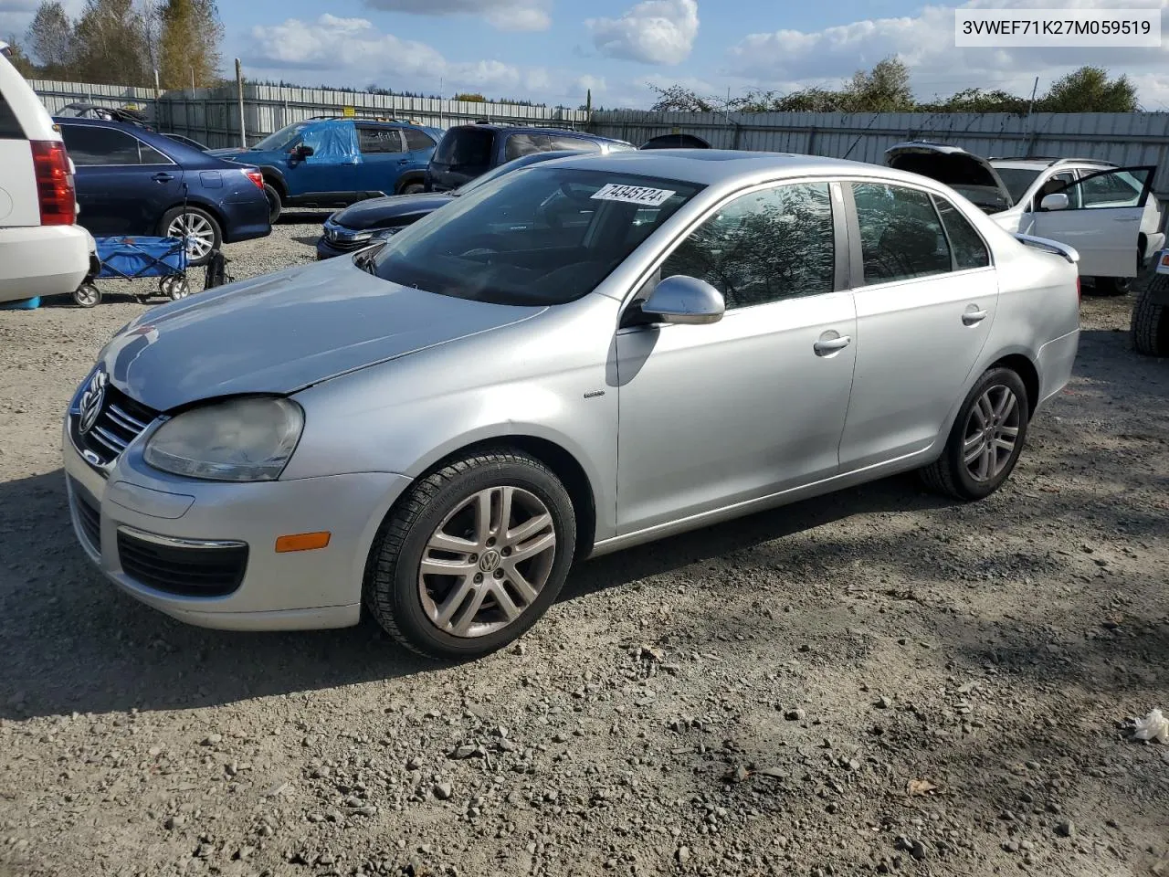 2007 Volkswagen Jetta Wolfsburg VIN: 3VWEF71K27M059519 Lot: 74345124