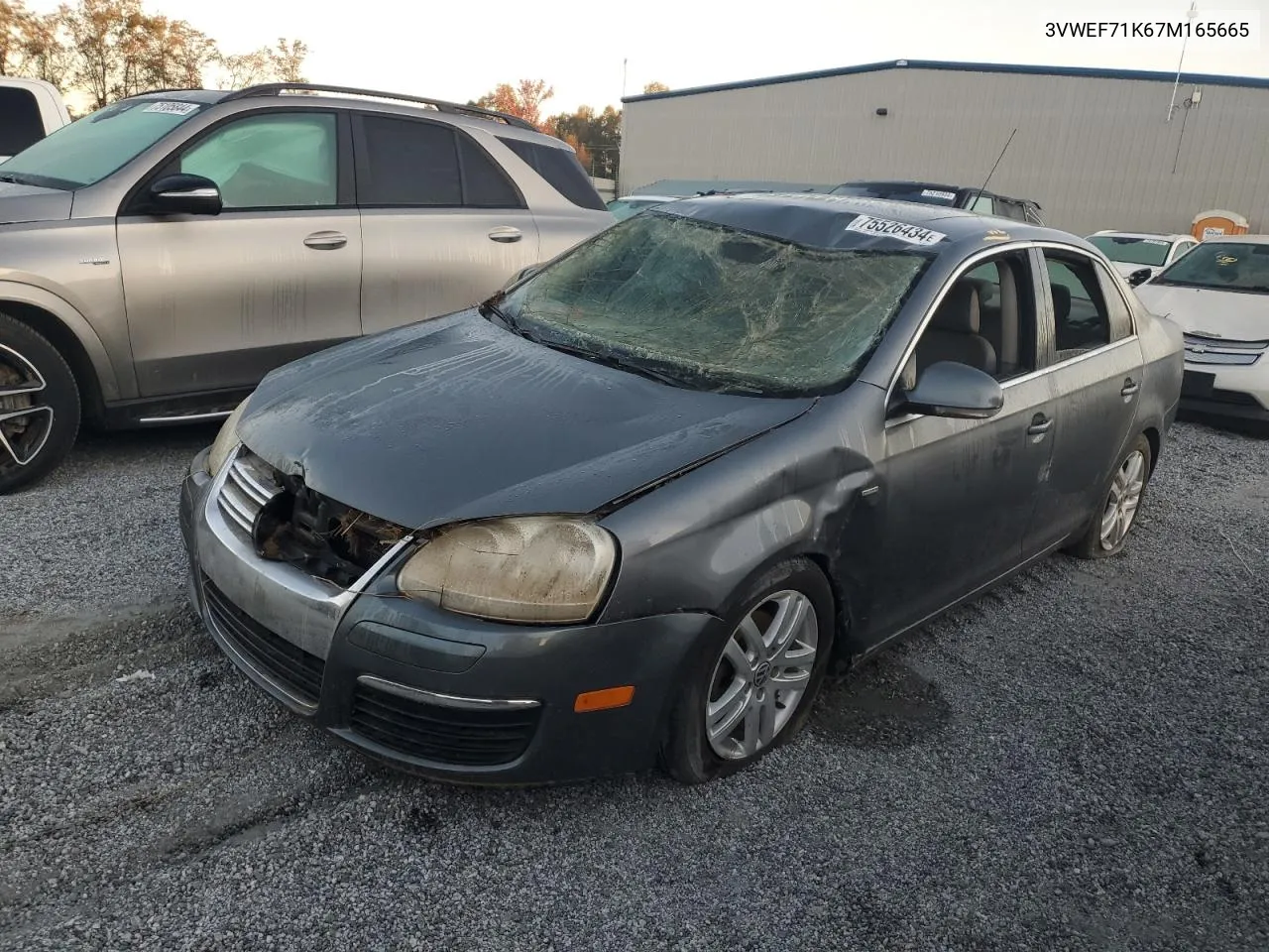 2007 Volkswagen Jetta Wolfsburg VIN: 3VWEF71K67M165665 Lot: 75526434