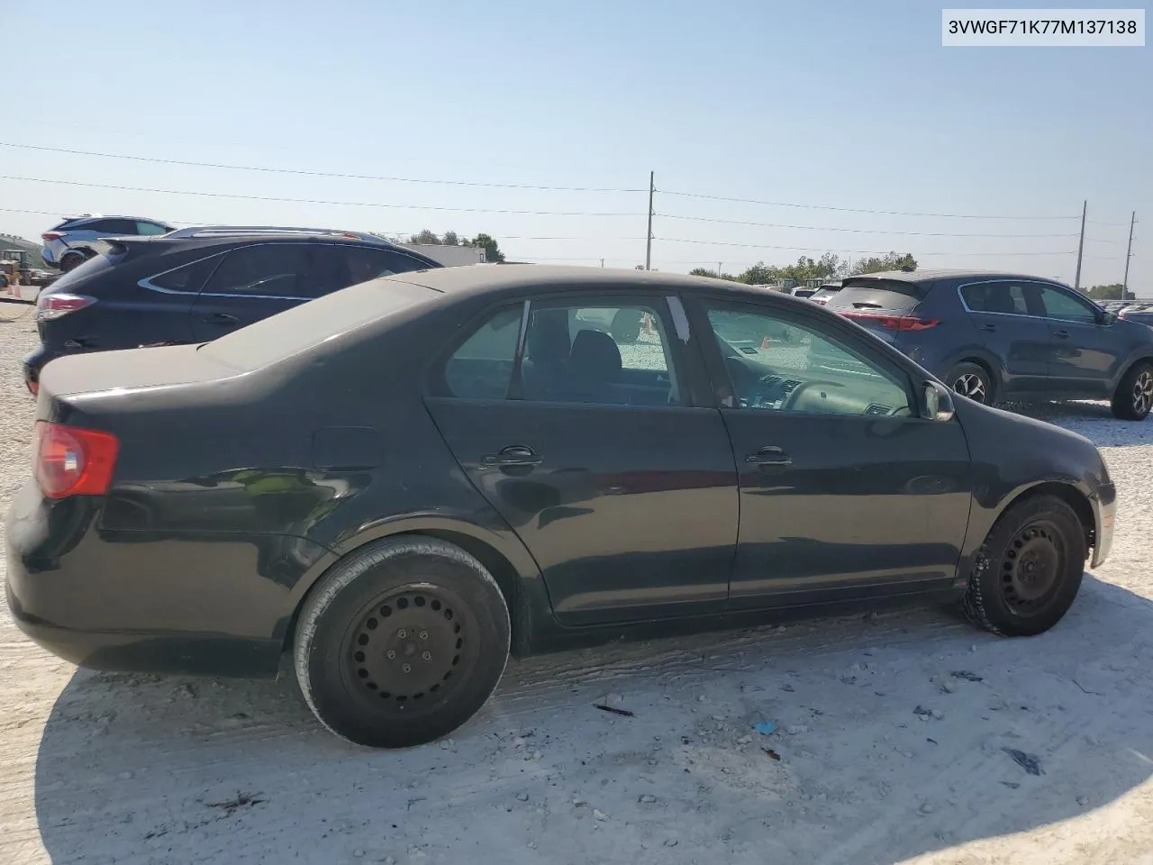 2007 Volkswagen Jetta VIN: 3VWGF71K77M137138 Lot: 75767244