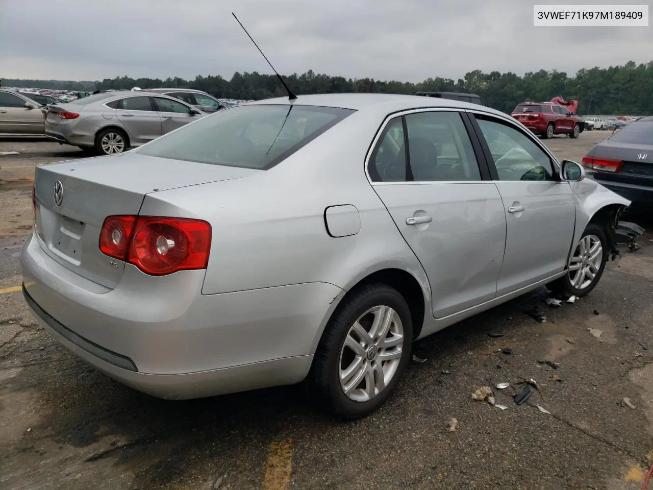 2007 Volkswagen Jetta Wolfsburg VIN: 3VWEF71K97M189409 Lot: 79477294