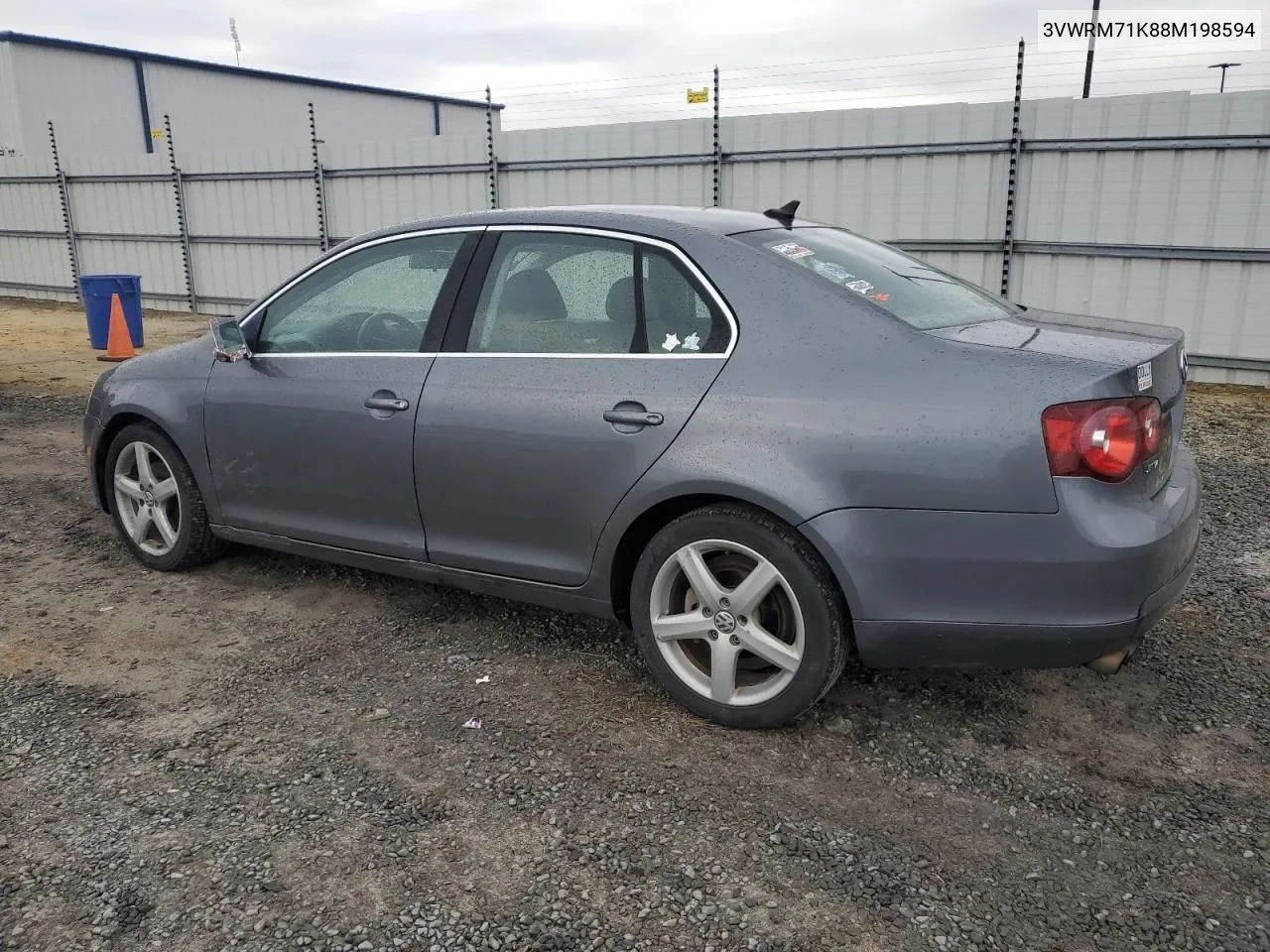 2008 Volkswagen Jetta Se VIN: 3VWRM71K88M198594 Lot: 38781714