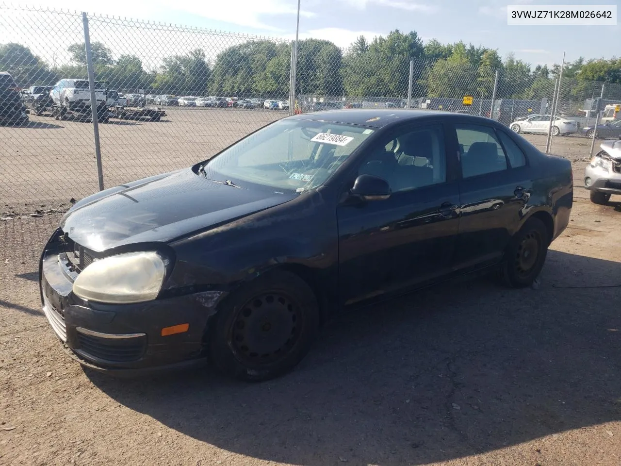 2008 Volkswagen Jetta S VIN: 3VWJZ71K28M026642 Lot: 66219884