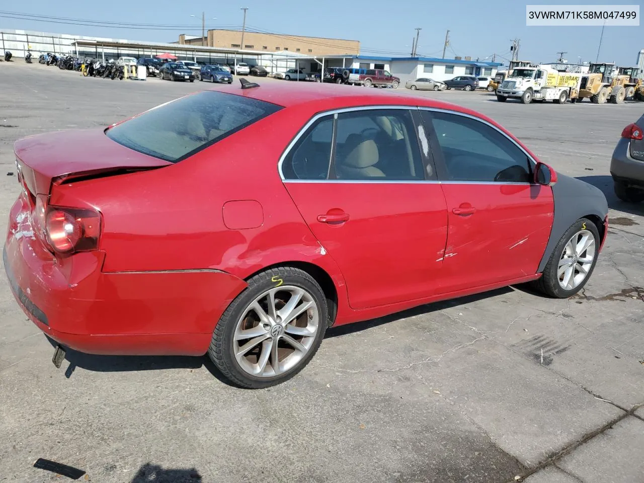 2008 Volkswagen Jetta Se VIN: 3VWRM71K58M047499 Lot: 68669594