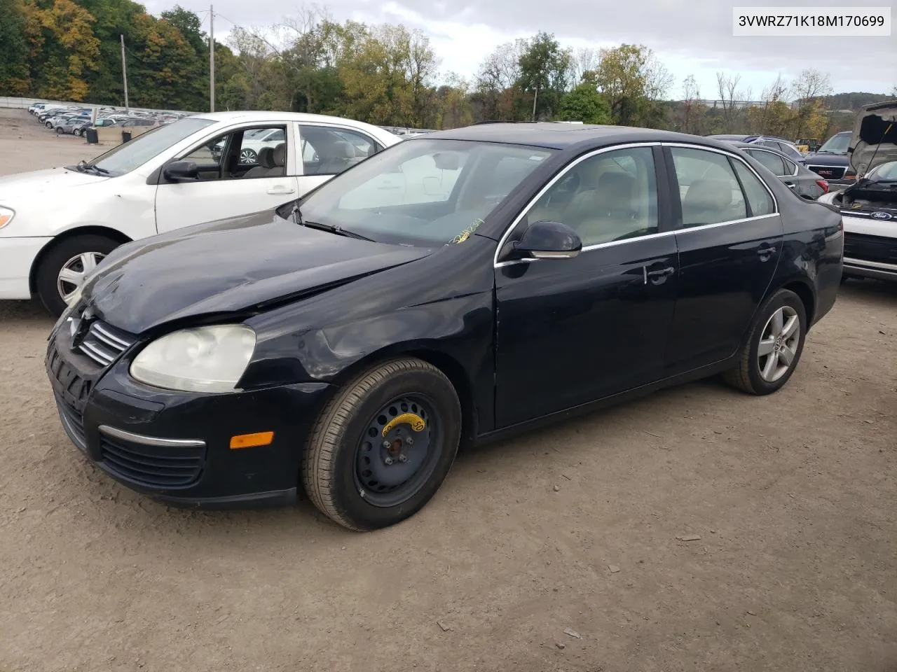 2008 Volkswagen Jetta Se VIN: 3VWRZ71K18M170699 Lot: 73214234