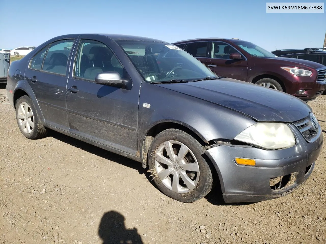 2008 Volkswagen City Jetta VIN: 3VWTK69M18M677838 Lot: 73373084