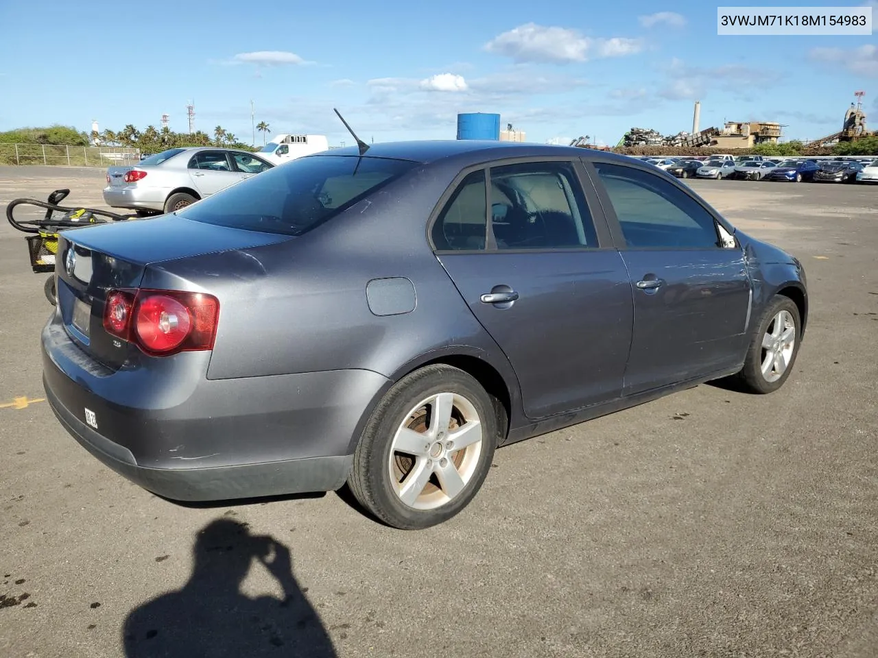 2008 Volkswagen Jetta S VIN: 3VWJM71K18M154983 Lot: 73608254