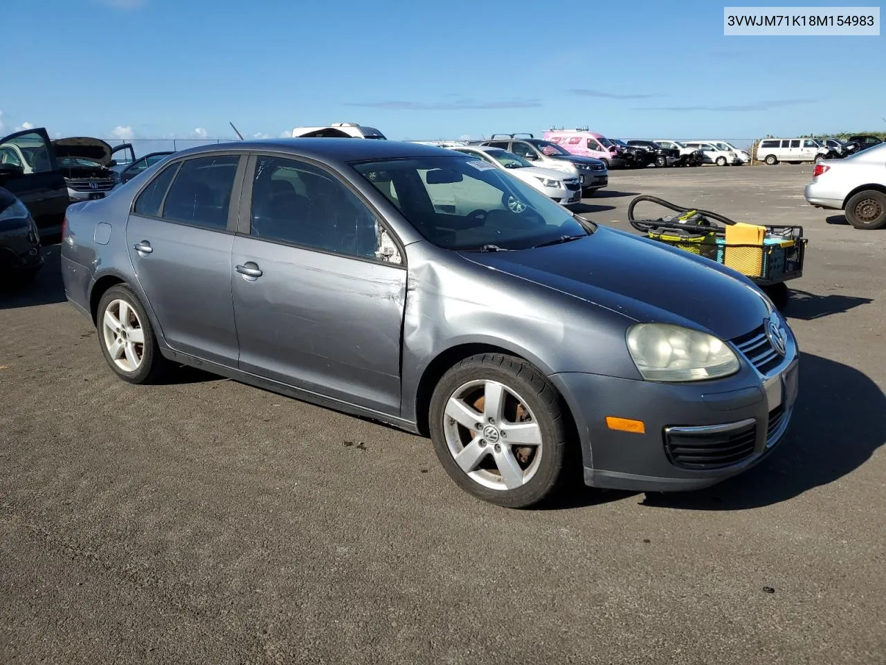 2008 Volkswagen Jetta S VIN: 3VWJM71K18M154983 Lot: 73608254