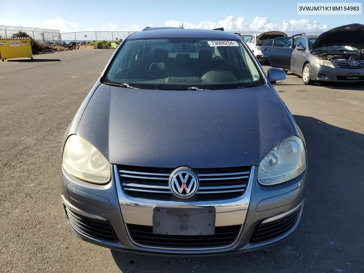 2008 Volkswagen Jetta S VIN: 3VWJM71K18M154983 Lot: 73608254