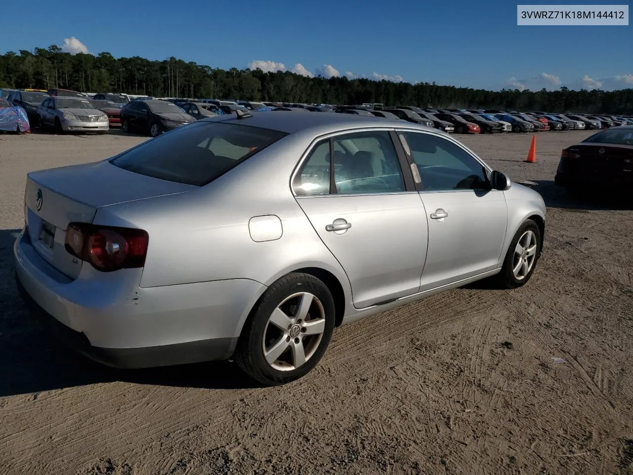 2008 Volkswagen Jetta Se VIN: 3VWRZ71K18M144412 Lot: 74376034