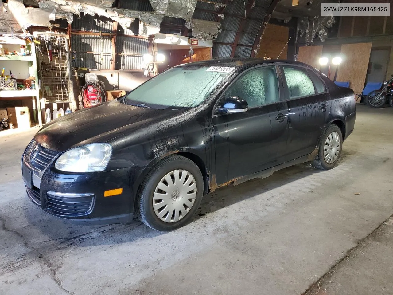 2008 Volkswagen Jetta S VIN: 3VWJZ71K98M165425 Lot: 75101224