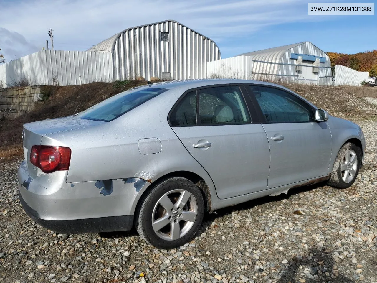 2008 Volkswagen Jetta S VIN: 3VWJZ71K28M131388 Lot: 75592424