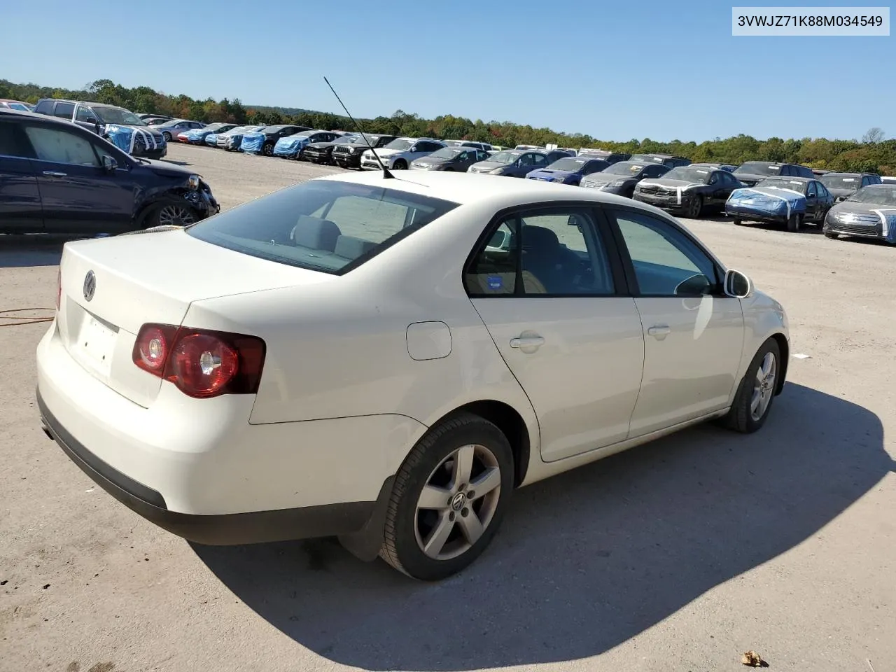 2008 Volkswagen Jetta S VIN: 3VWJZ71K88M034549 Lot: 75824934