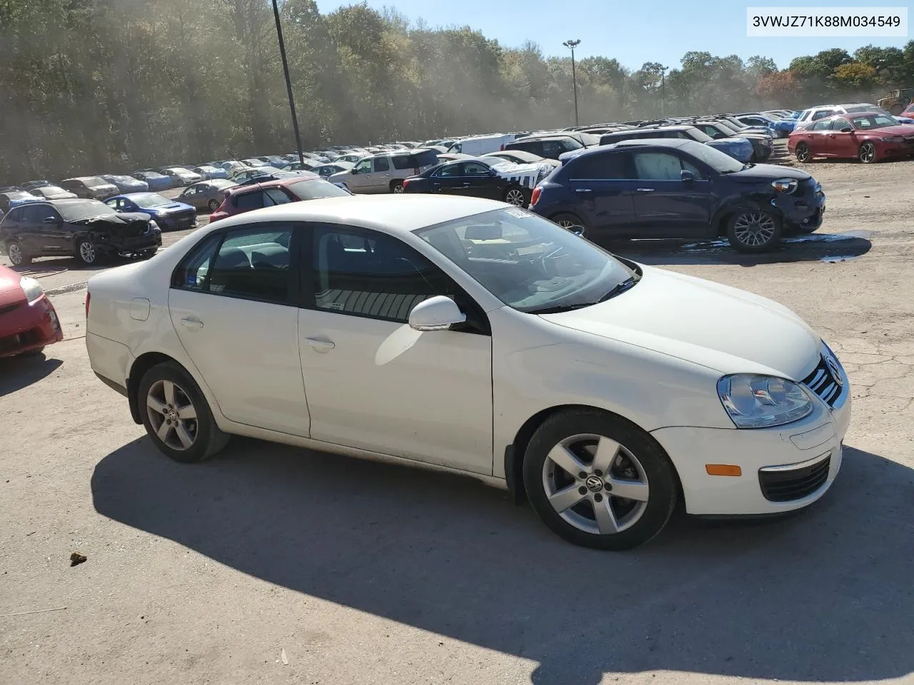 2008 Volkswagen Jetta S VIN: 3VWJZ71K88M034549 Lot: 75824934