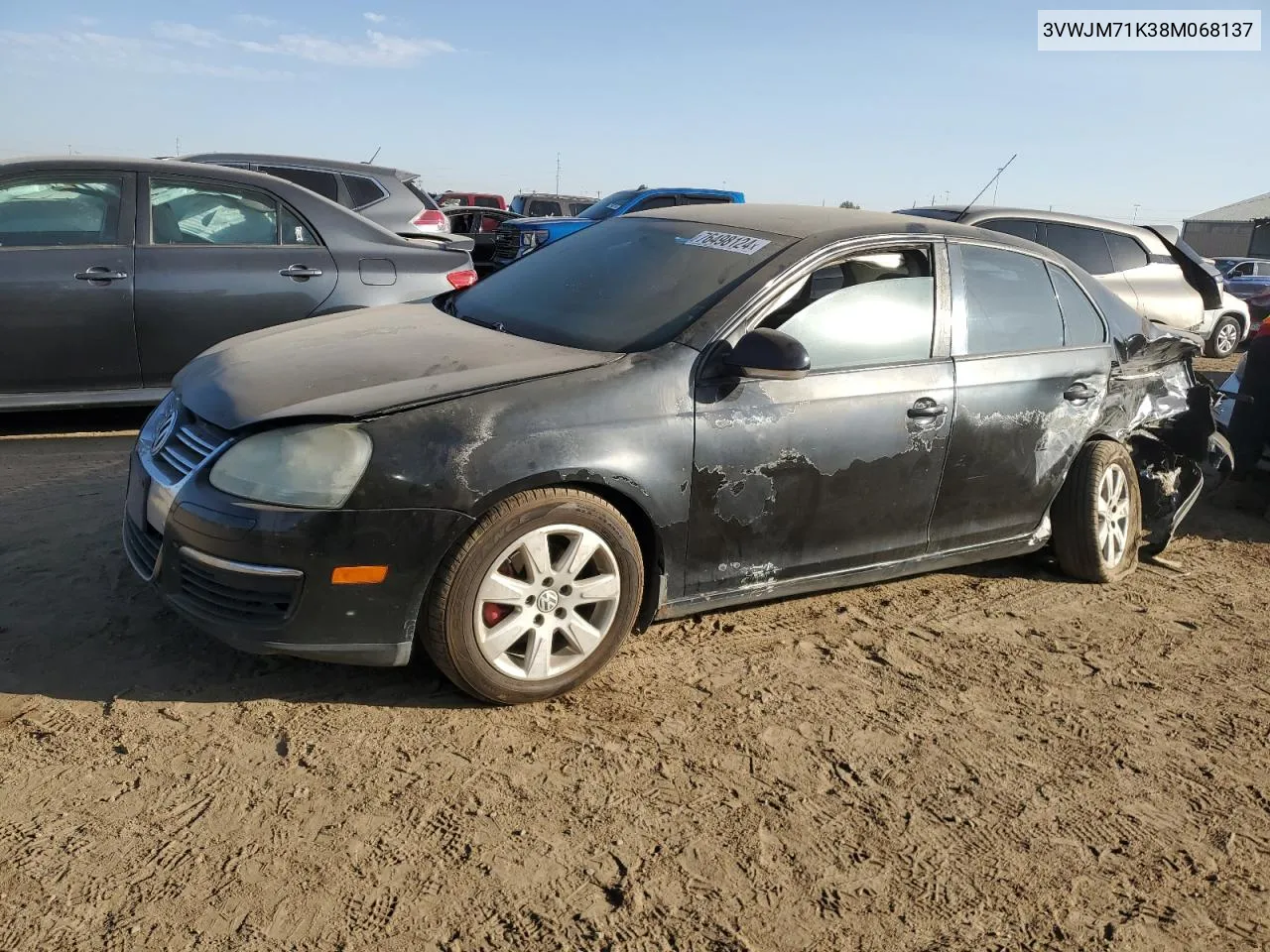 2008 Volkswagen Jetta S VIN: 3VWJM71K38M068137 Lot: 76498124