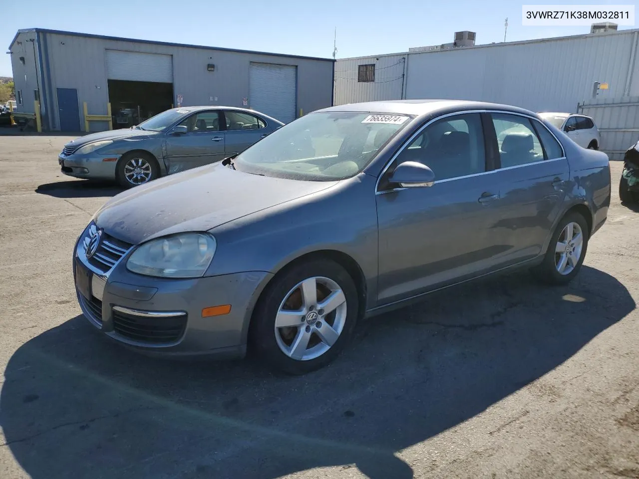 2008 Volkswagen Jetta Se VIN: 3VWRZ71K38M032811 Lot: 76635974