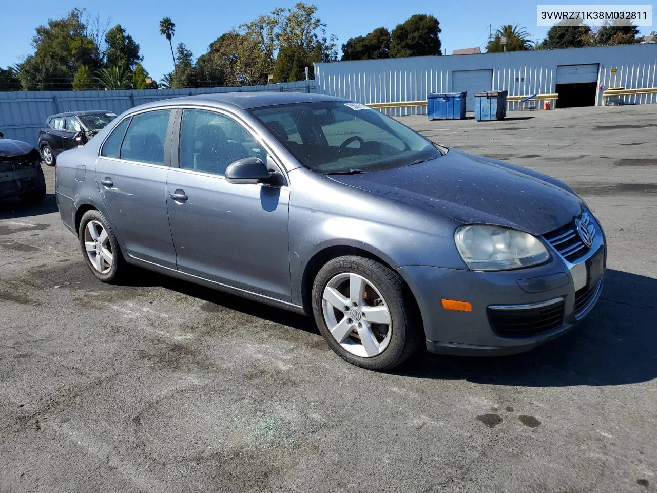 2008 Volkswagen Jetta Se VIN: 3VWRZ71K38M032811 Lot: 76635974