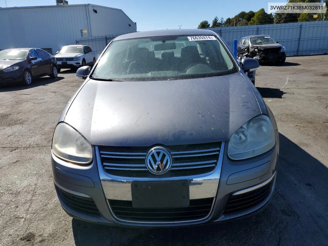 2008 Volkswagen Jetta Se VIN: 3VWRZ71K38M032811 Lot: 76635974