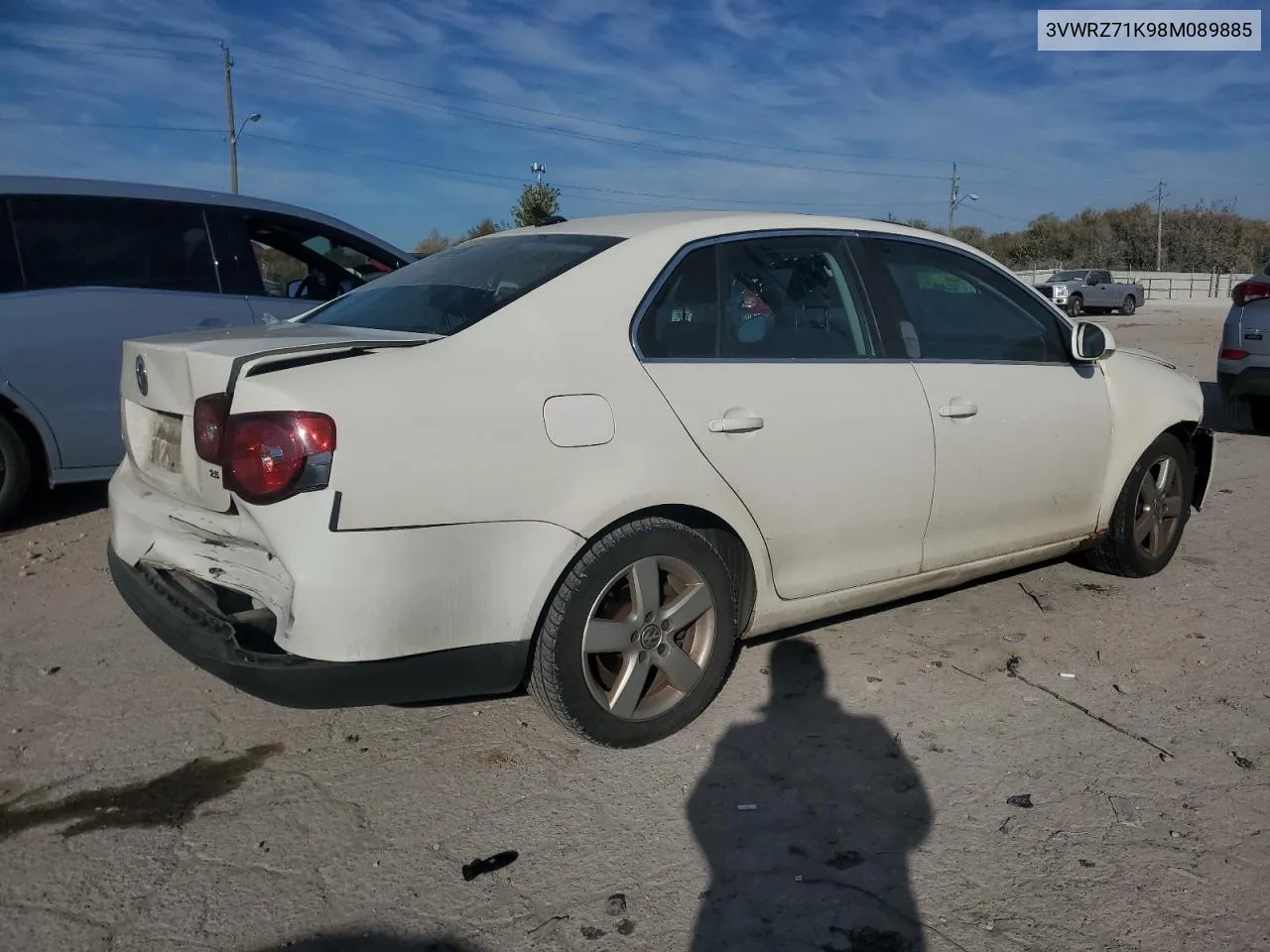 2008 Volkswagen Jetta Se VIN: 3VWRZ71K98M089885 Lot: 77097384