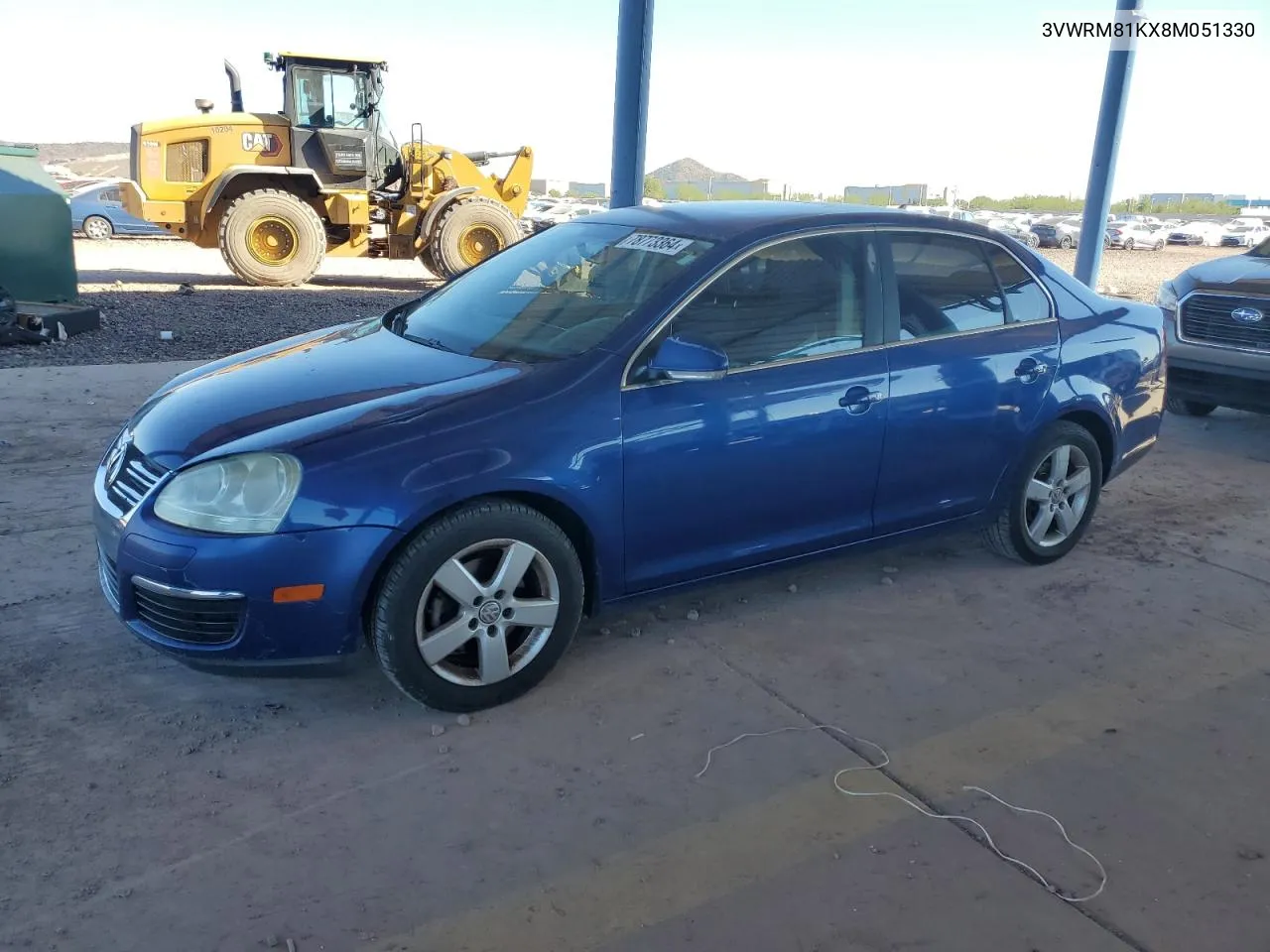 2008 Volkswagen Jetta Se VIN: 3VWRM81KX8M051330 Lot: 78773364