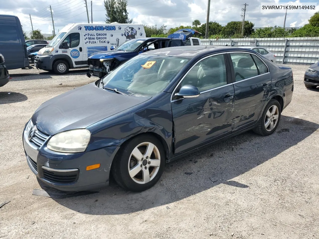 2009 Volkswagen Jetta Se VIN: 3VWRM71K59M149452 Lot: 72695554