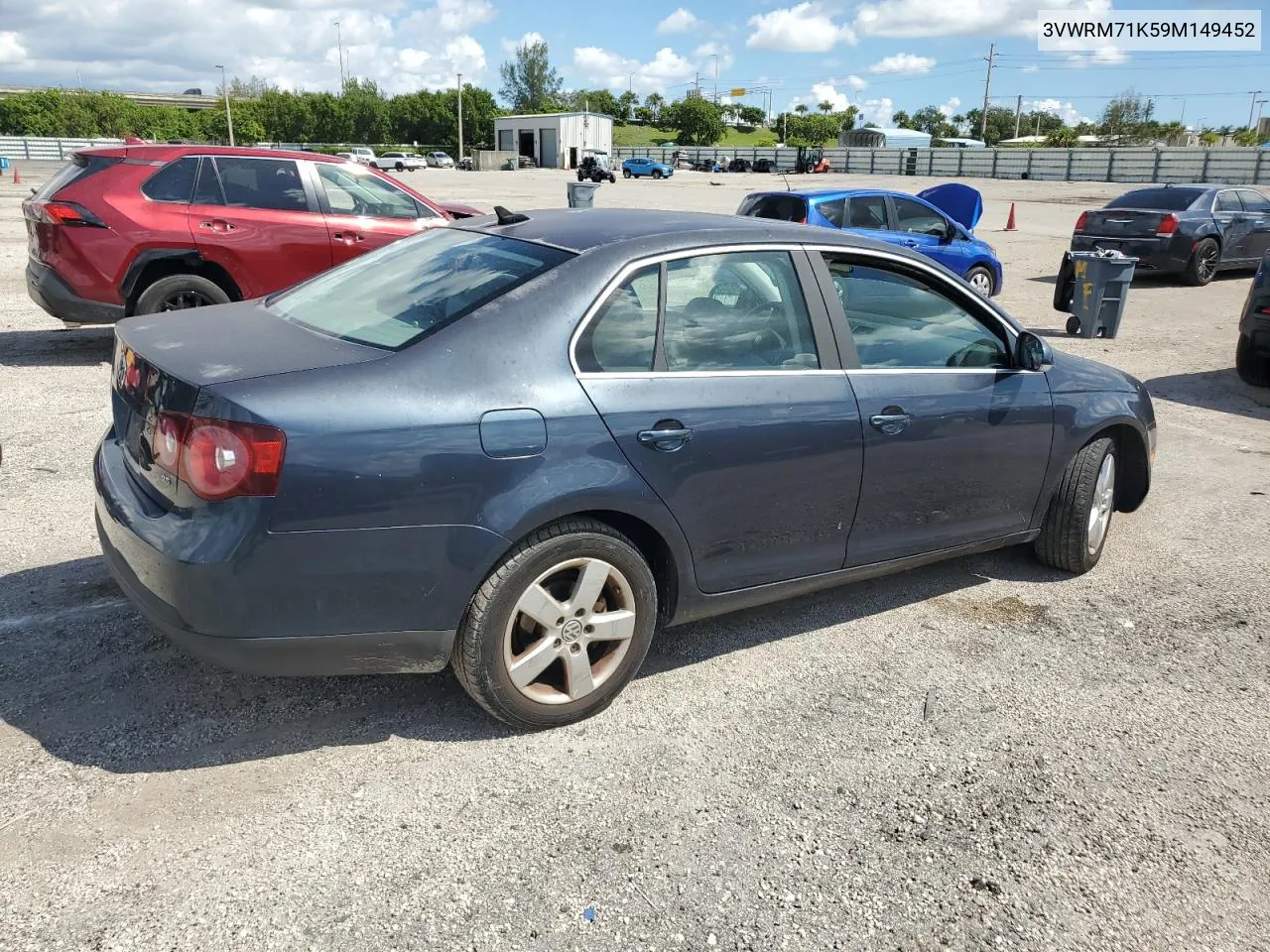 2009 Volkswagen Jetta Se VIN: 3VWRM71K59M149452 Lot: 72695554