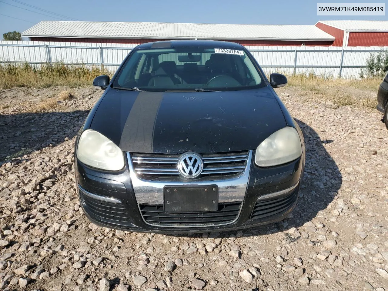 2009 Volkswagen Jetta Se VIN: 3VWRM71K49M085419 Lot: 74338704