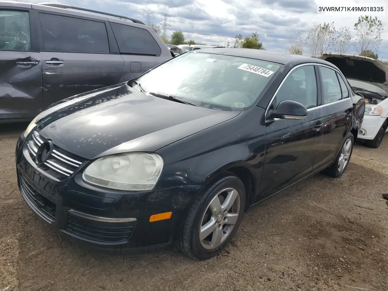 2009 Volkswagen Jetta Se VIN: 3VWRM71K49M018335 Lot: 75448784