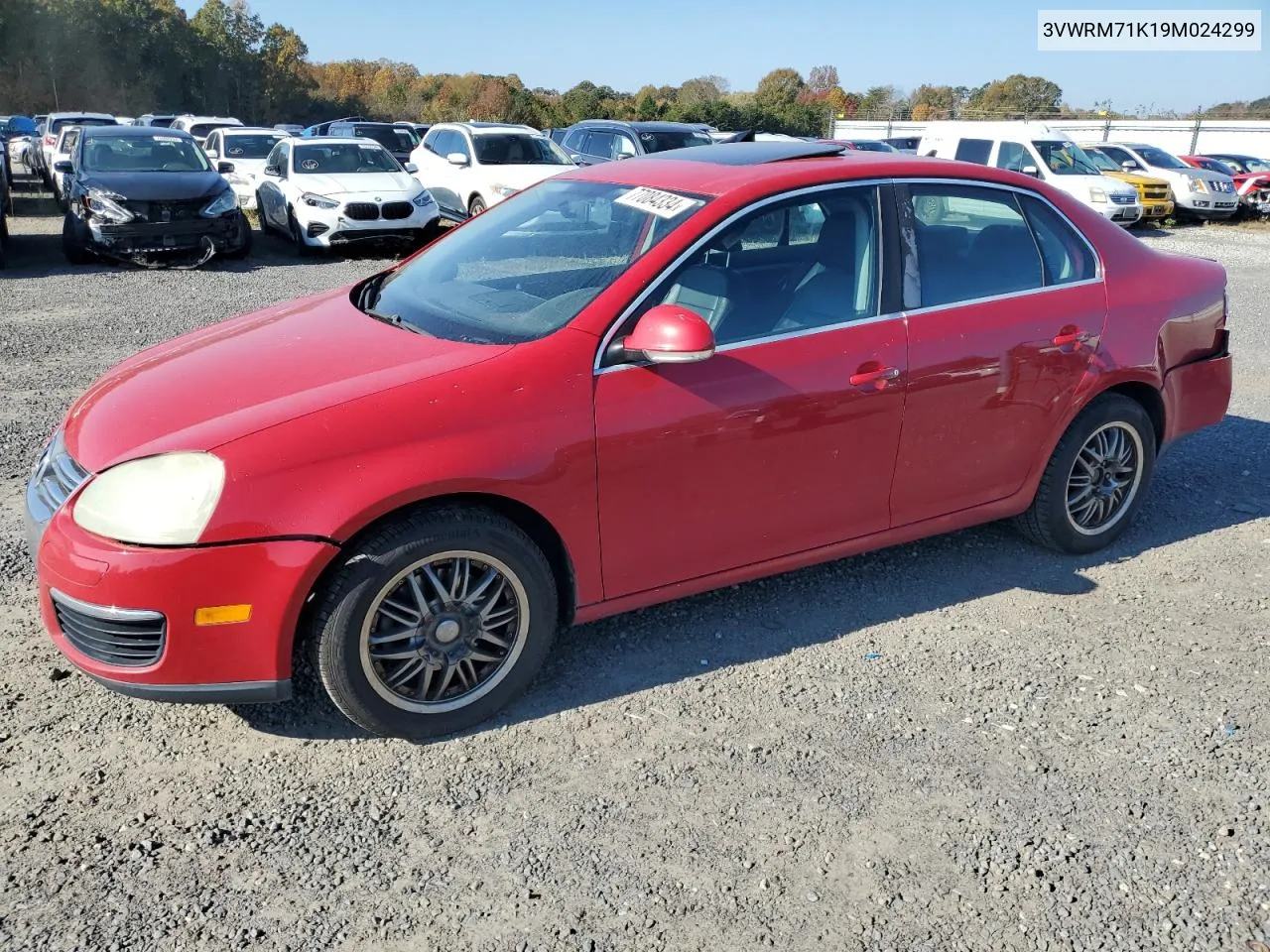 2009 Volkswagen Jetta Se VIN: 3VWRM71K19M024299 Lot: 77084334