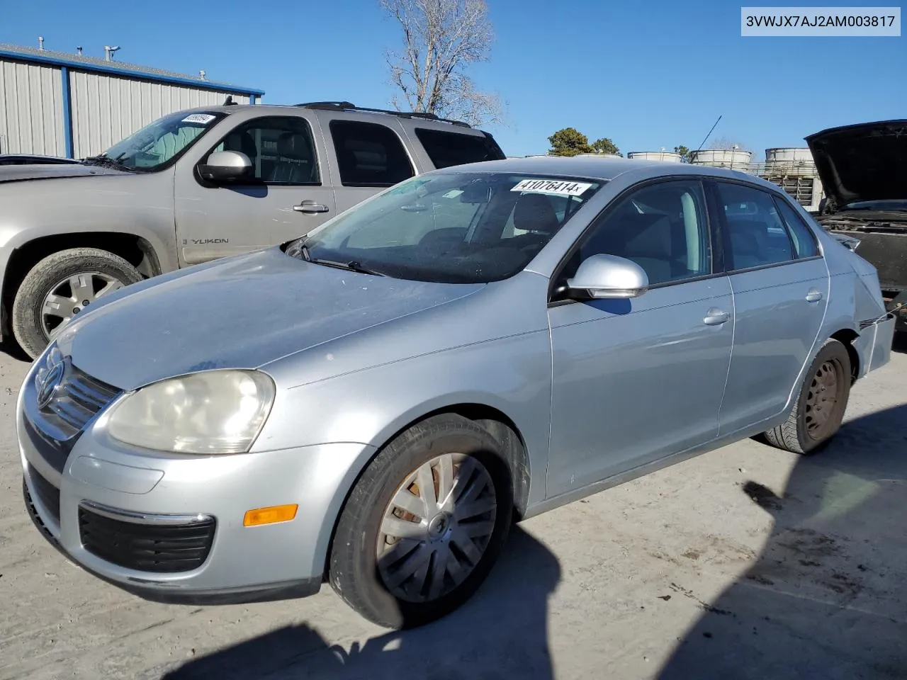 2010 Volkswagen Jetta S VIN: 3VWJX7AJ2AM003817 Lot: 41076414