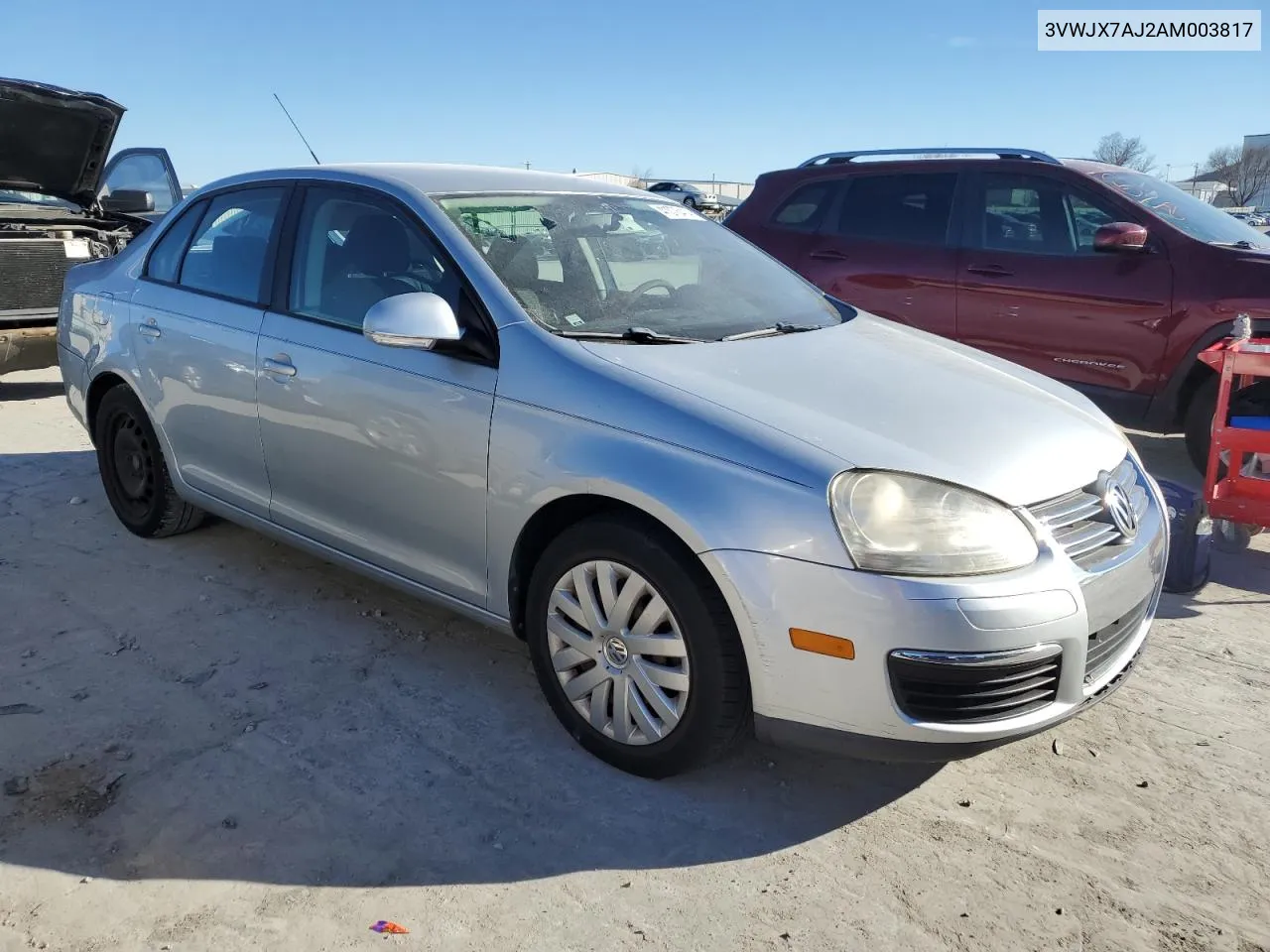 2010 Volkswagen Jetta S VIN: 3VWJX7AJ2AM003817 Lot: 41076414