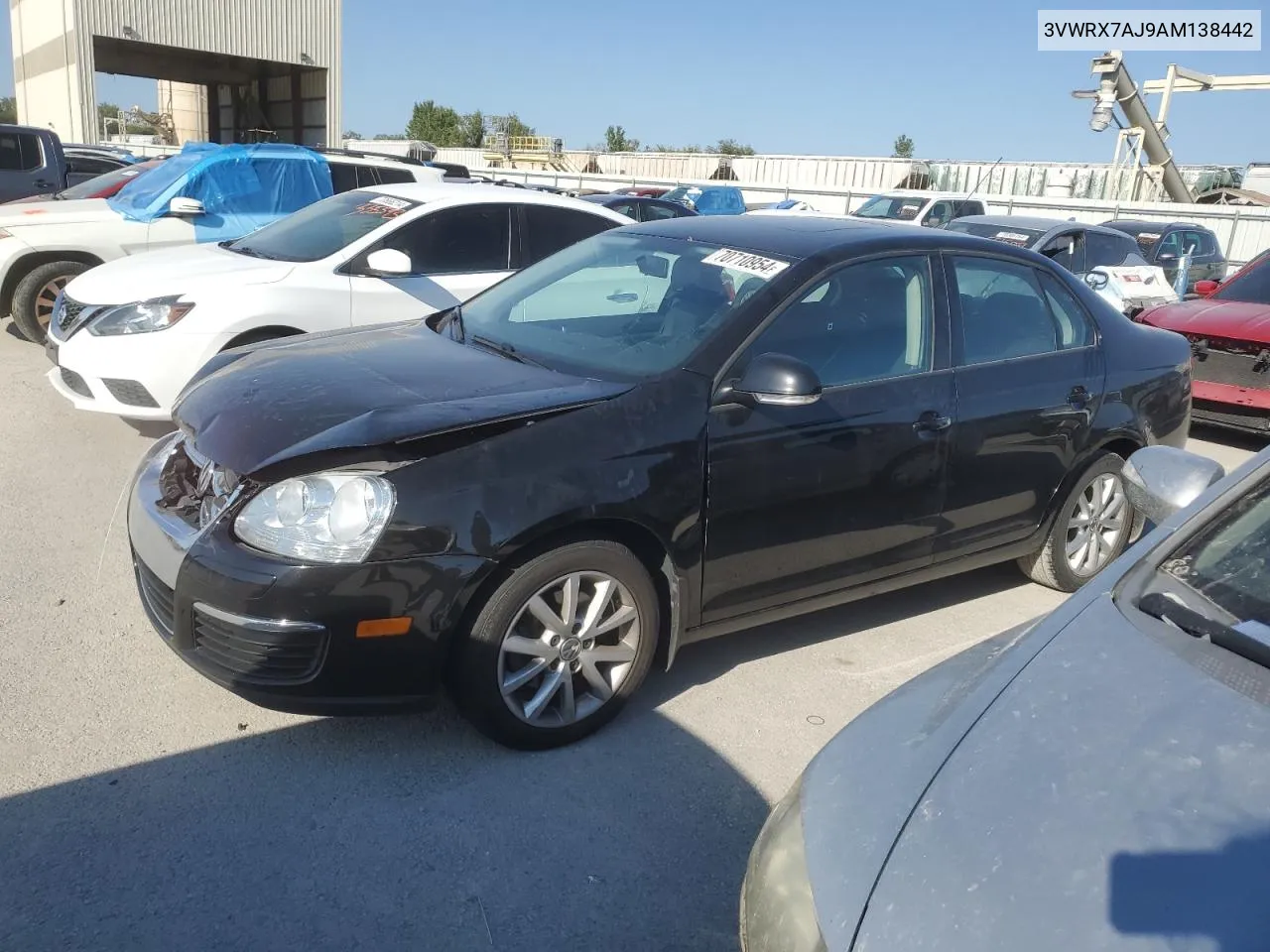 2010 Volkswagen Jetta Se VIN: 3VWRX7AJ9AM138442 Lot: 70710954