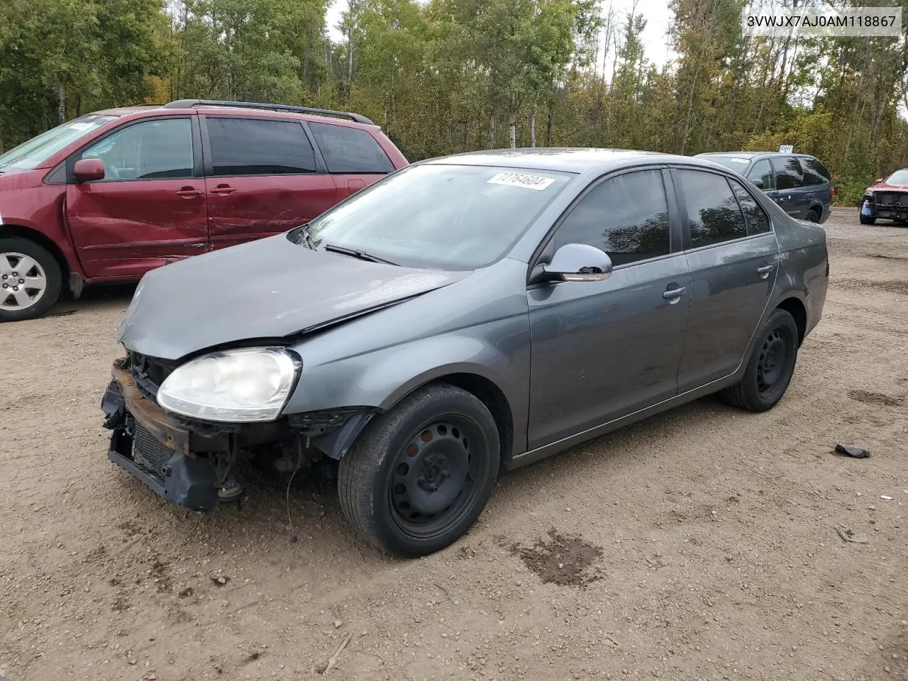 2010 Volkswagen Jetta S VIN: 3VWJX7AJ0AM118867 Lot: 72764604