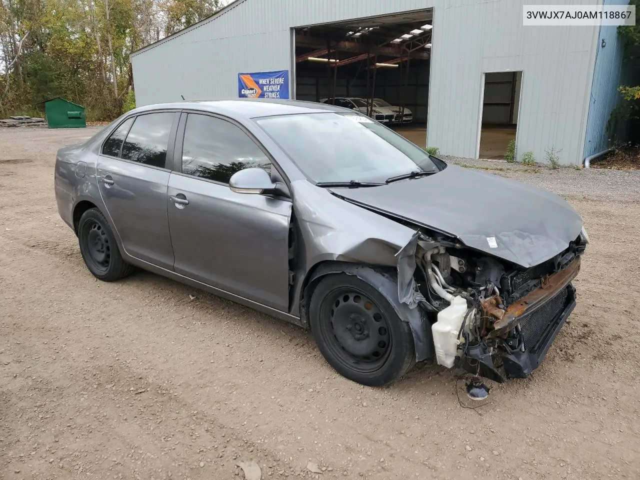 2010 Volkswagen Jetta S VIN: 3VWJX7AJ0AM118867 Lot: 72764604