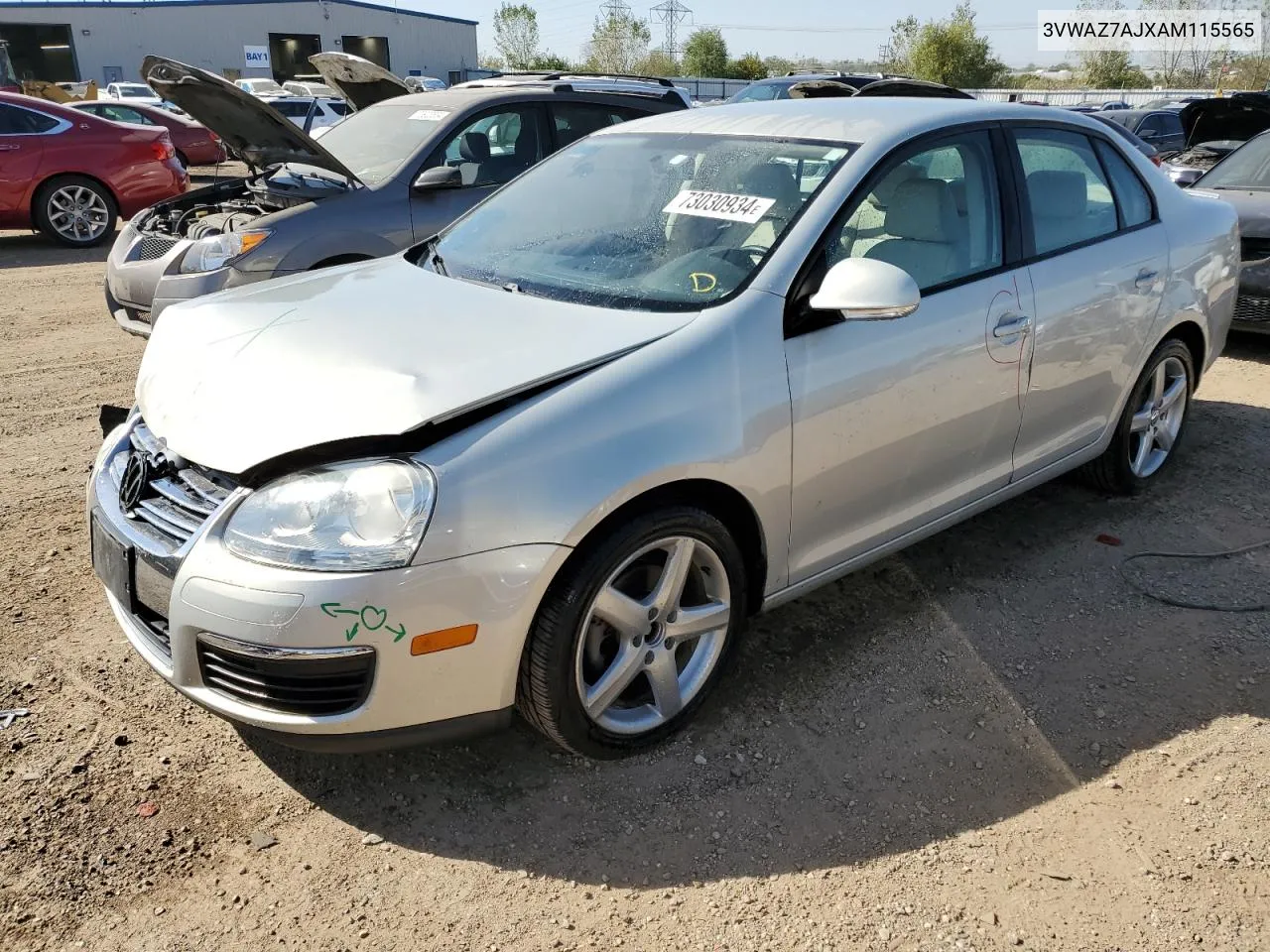 2010 Volkswagen Jetta Limited VIN: 3VWAZ7AJXAM115565 Lot: 73030934