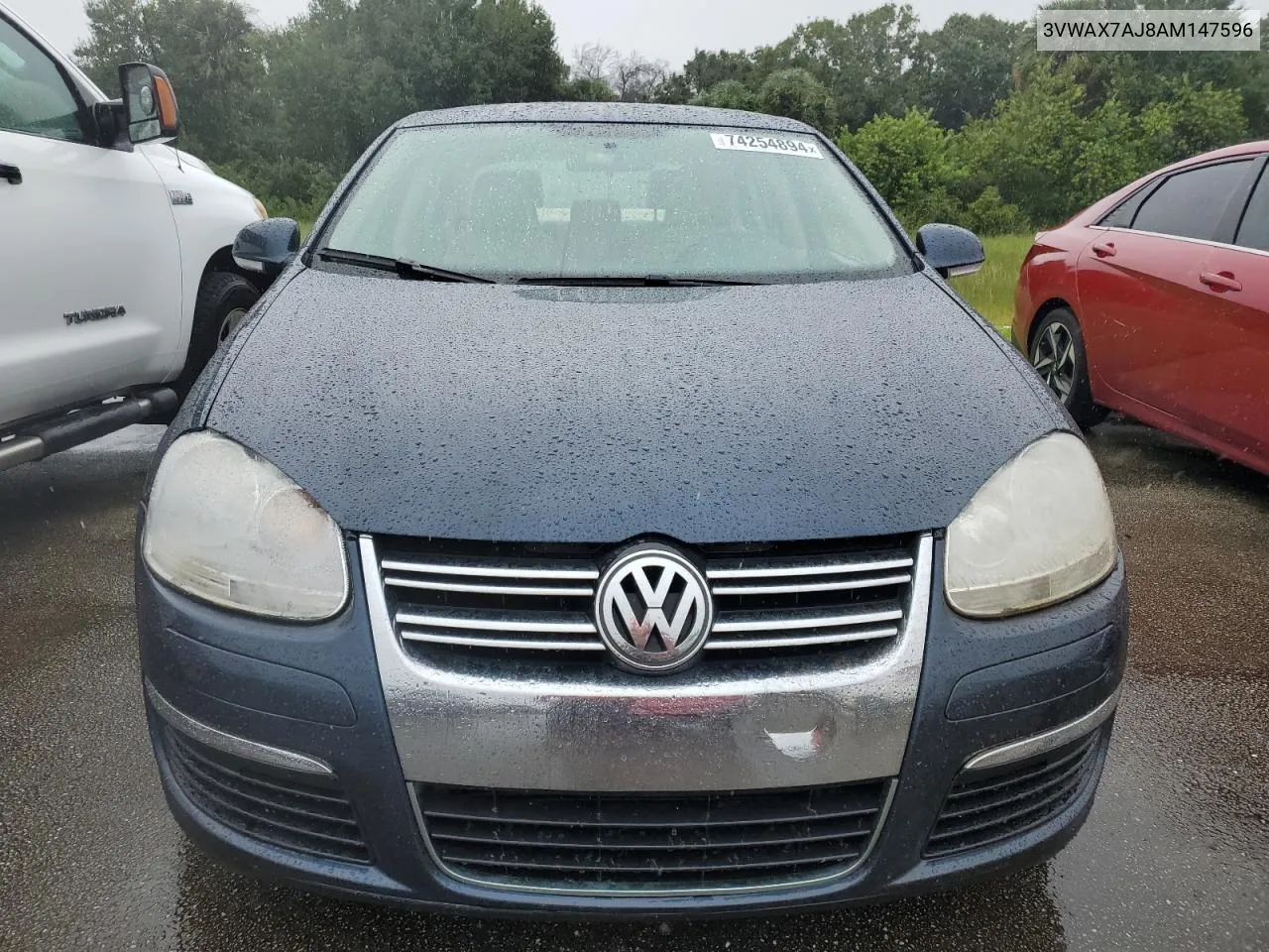 2010 Volkswagen Jetta Limited VIN: 3VWAX7AJ8AM147596 Lot: 74254894