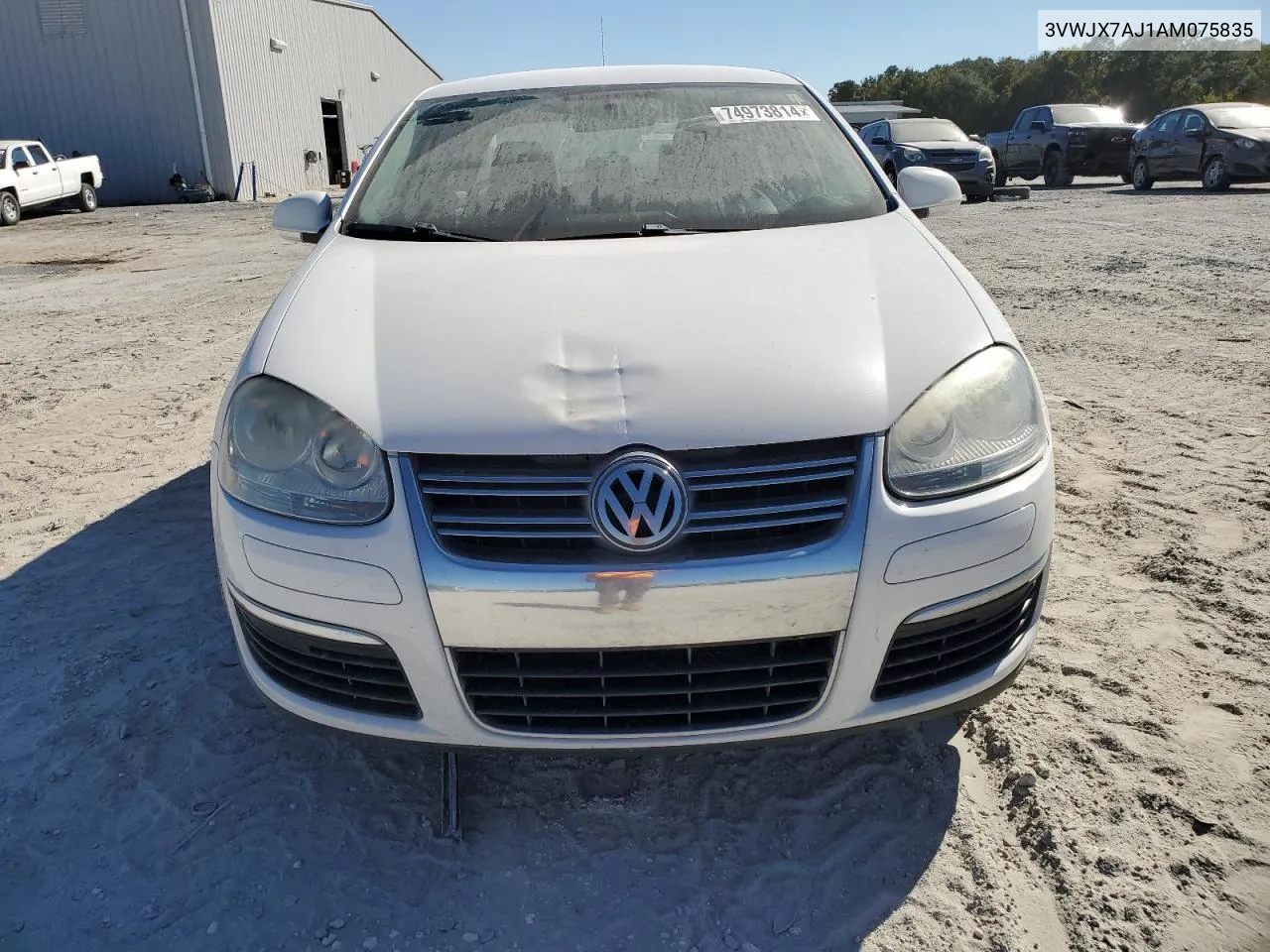 2010 Volkswagen Jetta S VIN: 3VWJX7AJ1AM075835 Lot: 74973814