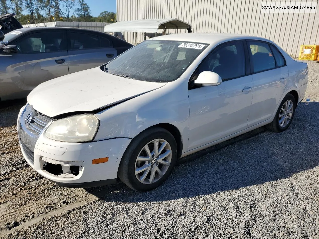 2010 Volkswagen Jetta Limited VIN: 3VWAX7AJ5AM074896 Lot: 75315294