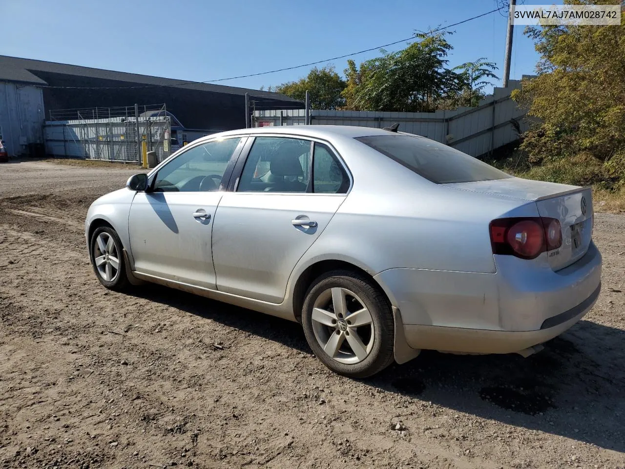 2010 Volkswagen Jetta Tdi VIN: 3VWAL7AJ7AM028742 Lot: 76446824