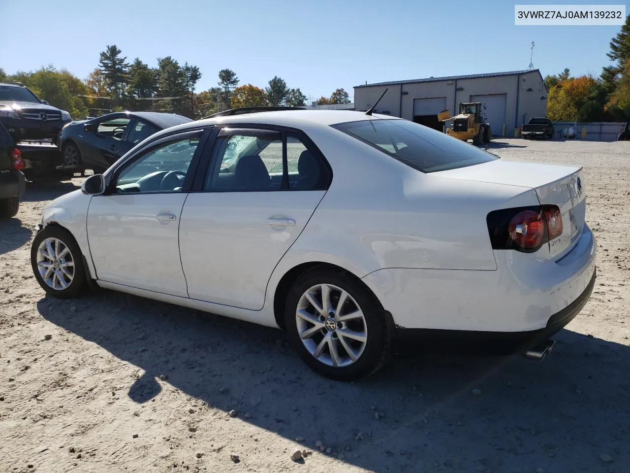 2010 Volkswagen Jetta Se VIN: 3VWRZ7AJ0AM139232 Lot: 76966014