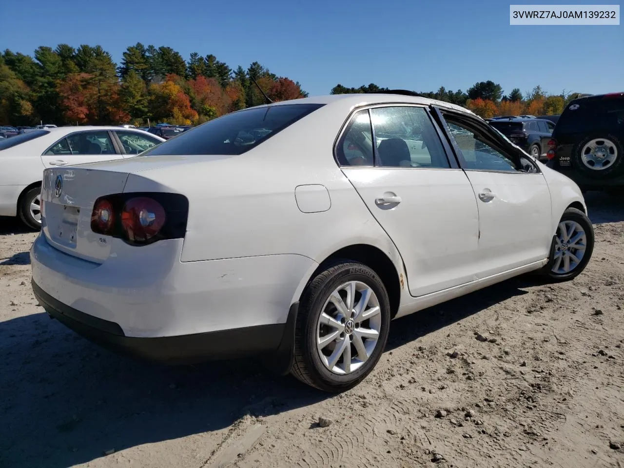 2010 Volkswagen Jetta Se VIN: 3VWRZ7AJ0AM139232 Lot: 76966014